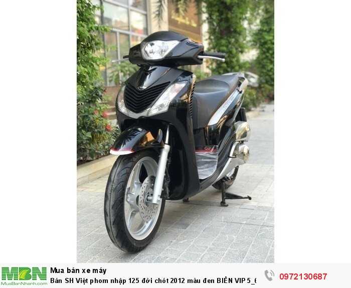 Bán SH Việt phom nhập 125 đời chót 2012 màu đen BIỂN VIP 5_6789- Biển Hà Nội