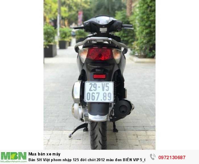 Bán SH Việt phom nhập 125 đời chót 2012 màu đen BIỂN VIP 5_6789- Biển Hà Nội