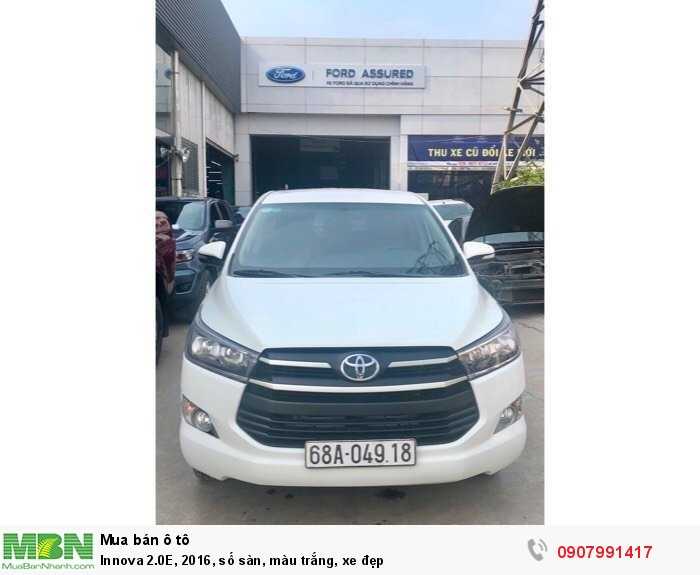 Innova 2.0E, 2016, số sàn, màu trắng, xe đẹp