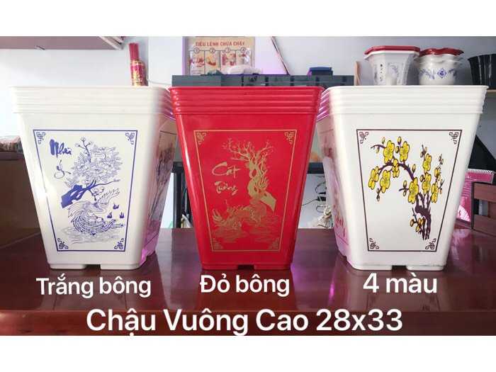 Công ty THAKICO - Chậu Vuông Cao NHƯ Ý CÁT TƯỜNG