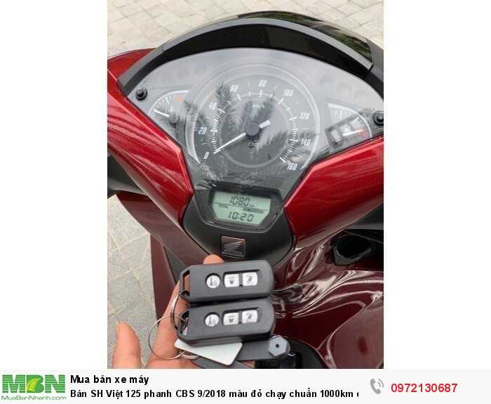 Bán SH Việt 125 phanh CBS 9/2018 màu đỏ chạy chuẩn 1000km quá mới.