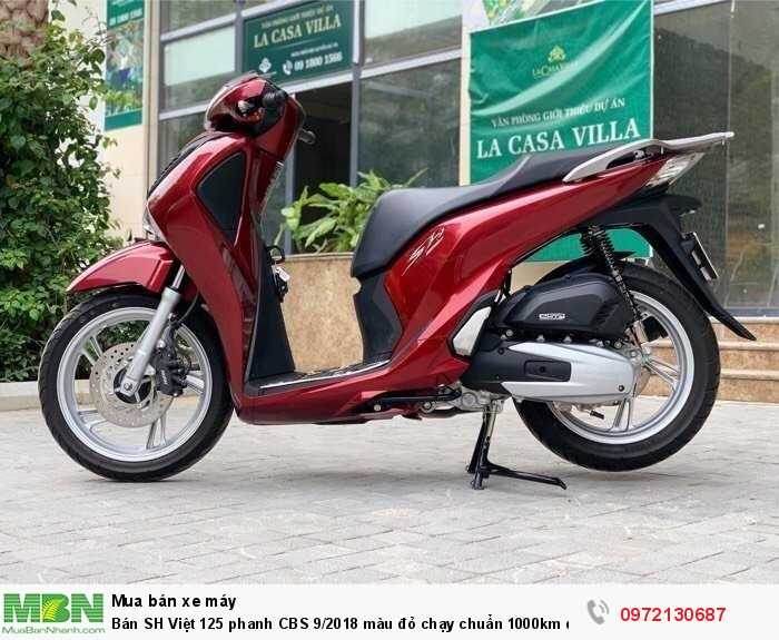 Bán SH Việt 125 phanh CBS 9/2018 màu đỏ chạy chuẩn 1000km quá mới.
