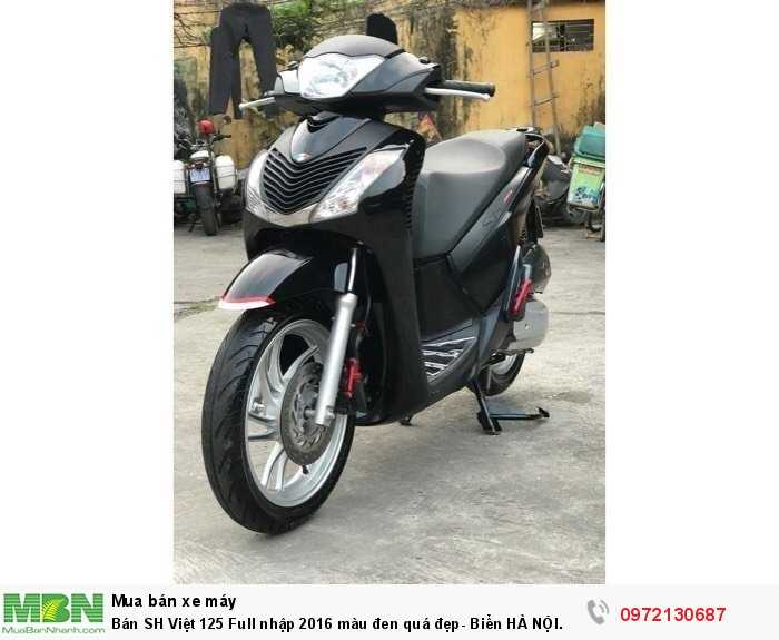 Bán SH Việt 125 Full nhập 2016 màu đen quá đẹp- Biển HÀ NỘI.