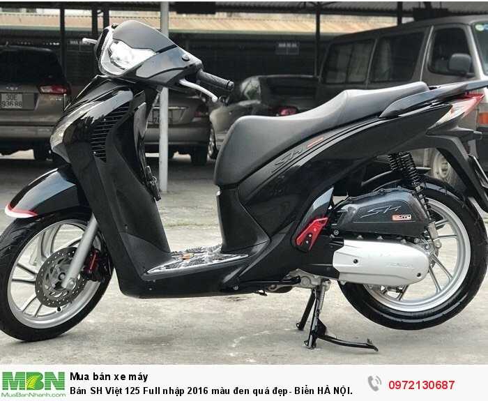 Bán SH Việt 125 Full nhập 2016 màu đen quá đẹp- Biển HÀ NỘI.