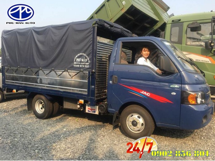 Xe tai jac/ xe tải jac/ hỗ trợ trả góp lãi suất thấp, thùng dài 3 mét 2.