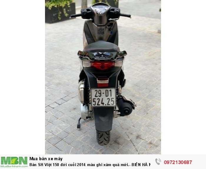 Bán SH Việt 150 đời cuối 2014 màu ghi xám quá mới.- BIỂN HÀ NỘI.