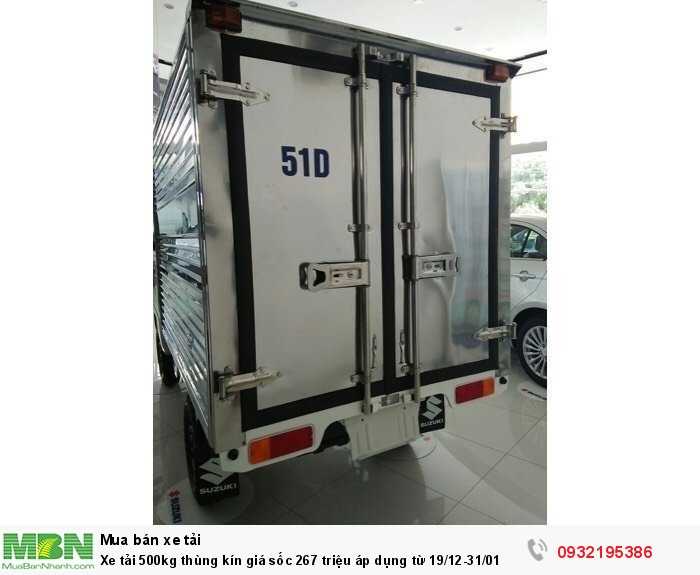 Xe tải 500kg thùng kín giá sốc 267 triệu áp dụng từ 19/12-31/01