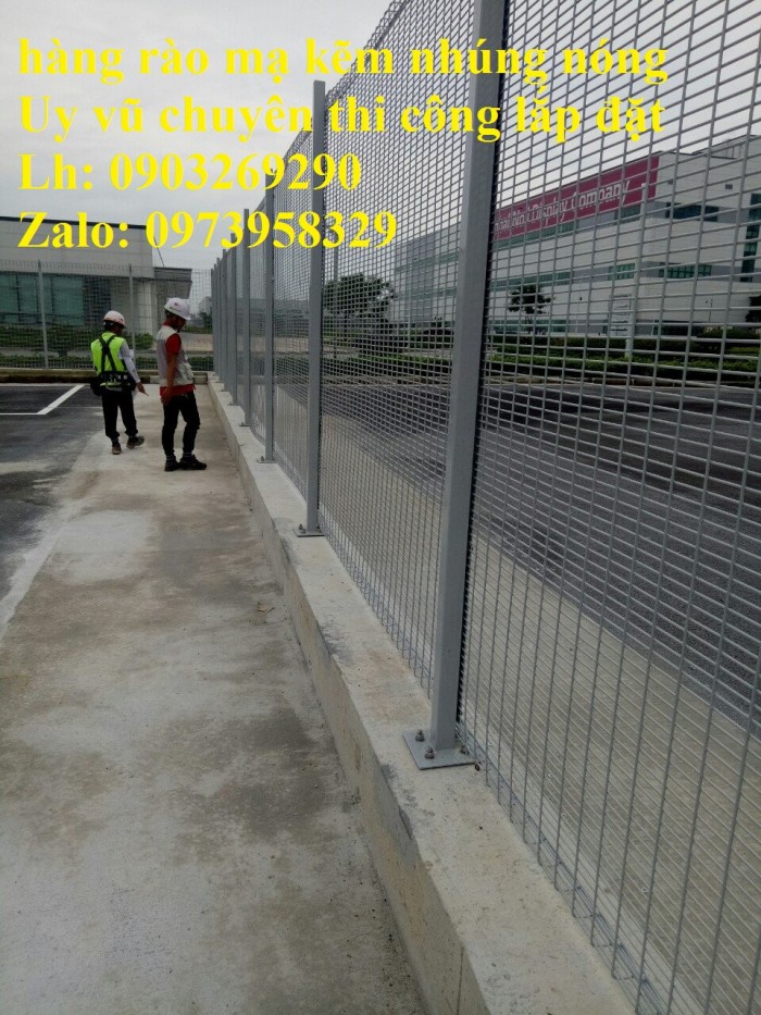 Hàng rào lưới thép phi 5 ( 50 x100), ( 50x150), ( 50 x200), ( 50 x250) , mạ kẽm nhúng nóng , sơn tĩnh điện4