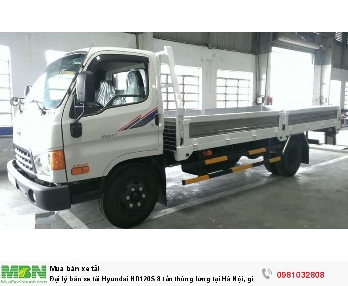 Đại lý bán xe tải Hyundai HD120S 8 tấn thùng lửng tại Hà Nội, giá cạnh tranh