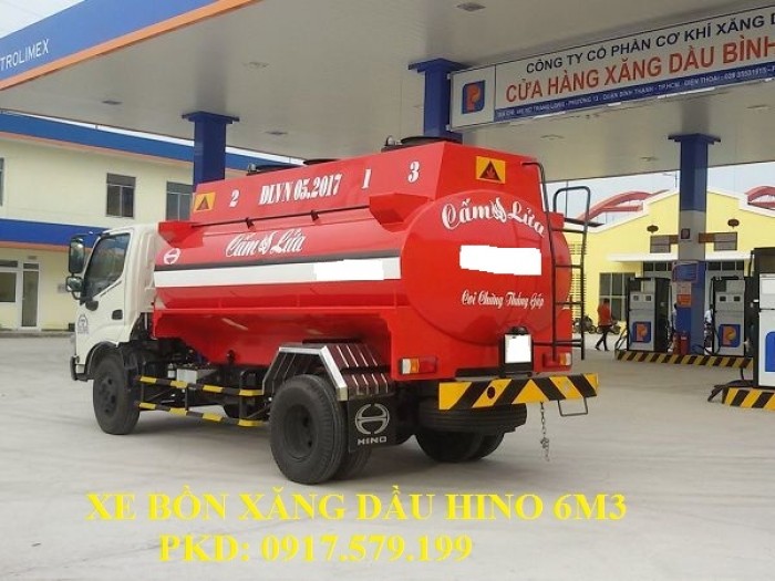 Xe Bồn Xăng Dầu Hino 6m3