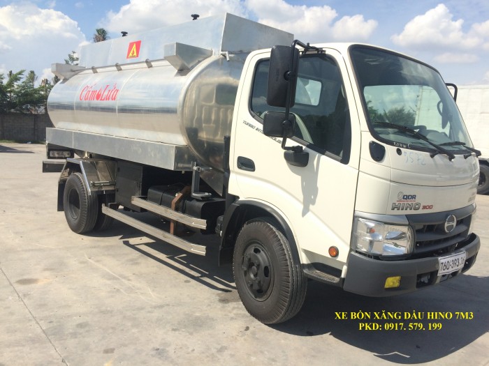 Xe Bồn Xăng Dầu Hino 6m3 (Bồn Nhôm)