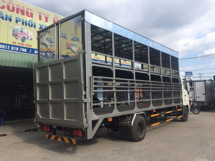 Hino 2018 6.2 Tấn Chở Xe Máy(Có Bửng Nâng) Thùng Dài 6.6m Full Inox Trả Góp