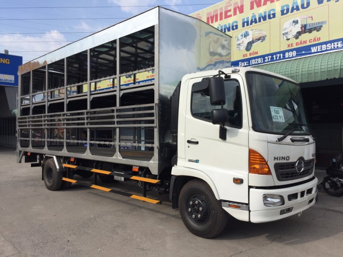 Hino 2018 6.2 Tấn Chở Xe Máy(Có Bửng Nâng) Thùng Dài 6.6m Full Inox Trả Góp