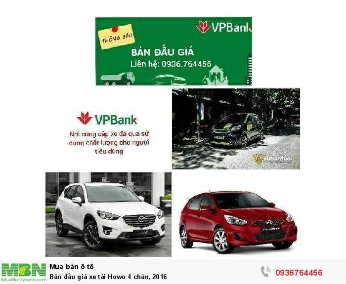 Bán đấu giá xe tải Howo 4 chân, 2016