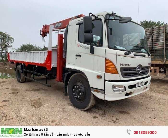Xe tải Hino 8 tấn gắn cẩu unic theo yêu cầu