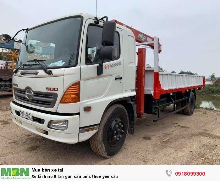 Xe tải Hino 8 tấn gắn cẩu unic theo yêu cầu