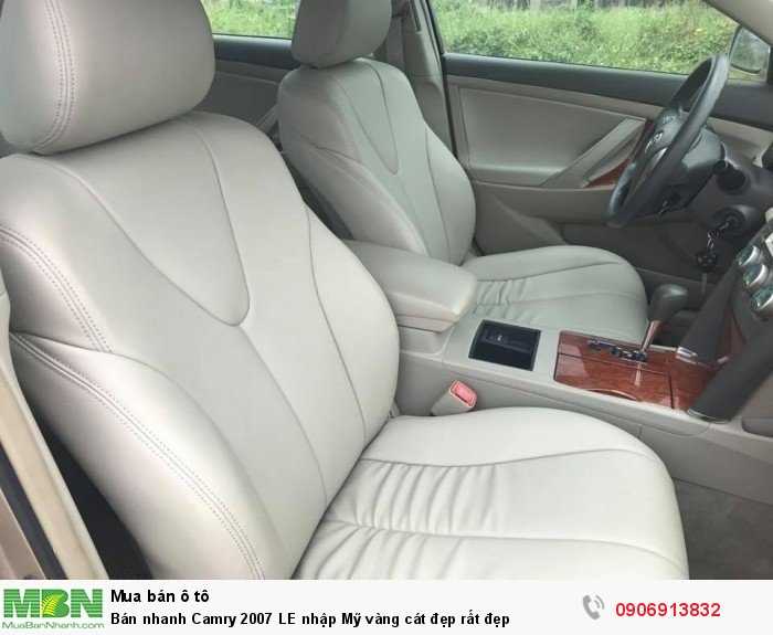 Bán nhanh Camry 2007 LE nhập Mỹ vàng cát đẹp rất đẹp