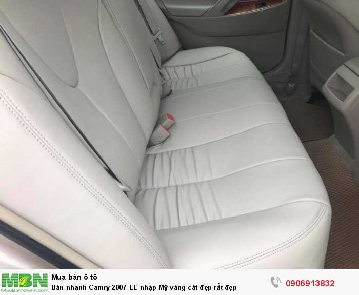 Bán nhanh Camry 2007 LE nhập Mỹ vàng cát đẹp rất đẹp