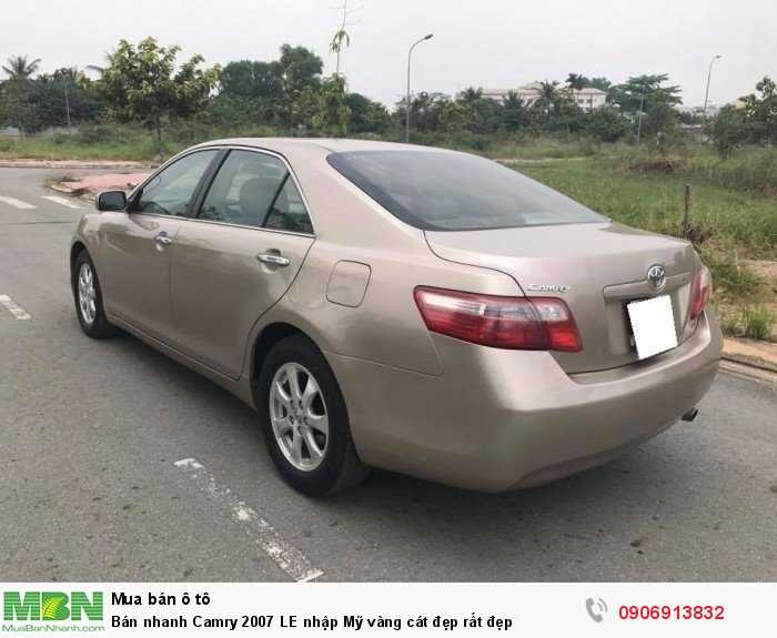 Bán nhanh Camry 2007 LE nhập Mỹ vàng cát đẹp rất đẹp