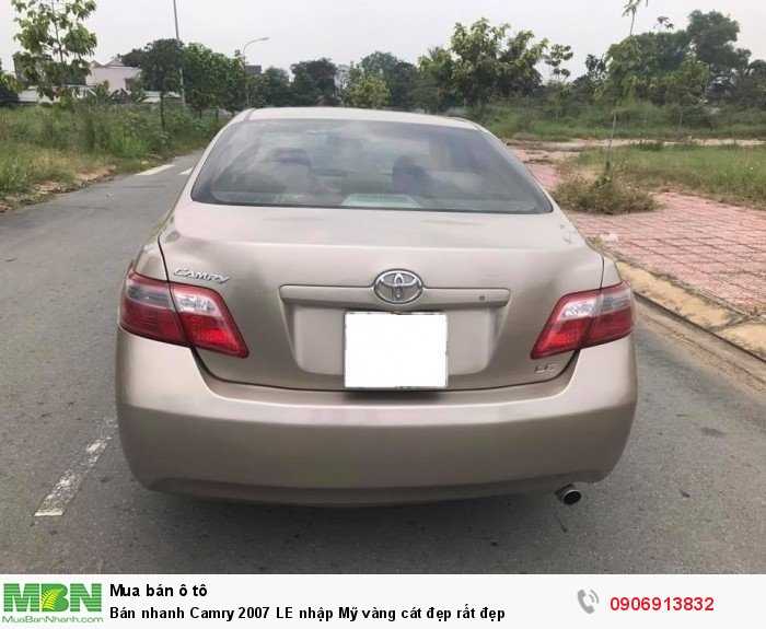 Bán nhanh Camry 2007 LE nhập Mỹ vàng cát đẹp rất đẹp