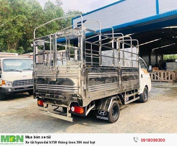 Xe tải hyundai h150 thùng inox 304 mui bạt
