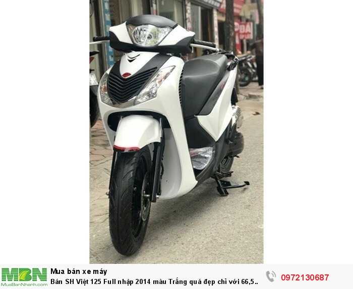 Bán SH Việt 125 Full nhập 2014 màu Trắng quá đẹp chỉ với 66,5 triệu- Biển Hà Nội