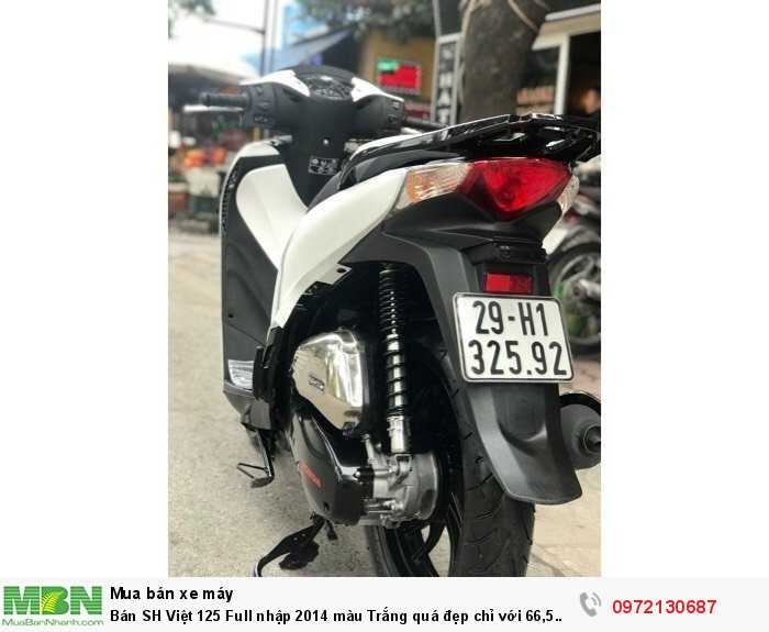 Bán SH Việt 125 Full nhập 2014 màu Trắng quá đẹp chỉ với 66,5 triệu- Biển Hà Nội