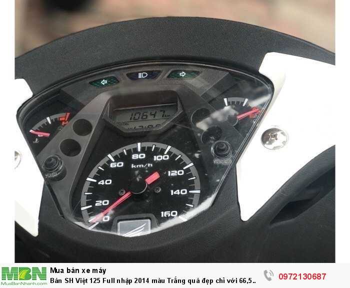 Bán SH Việt 125 Full nhập 2014 màu Trắng quá đẹp chỉ với 66,5 triệu- Biển Hà Nội