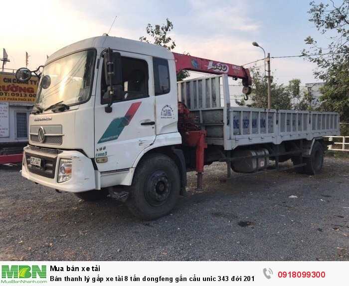 Bán thanh lý gấp xe tải 8 tấn dongfeng gắn cẩu unic 343 đời 2015
