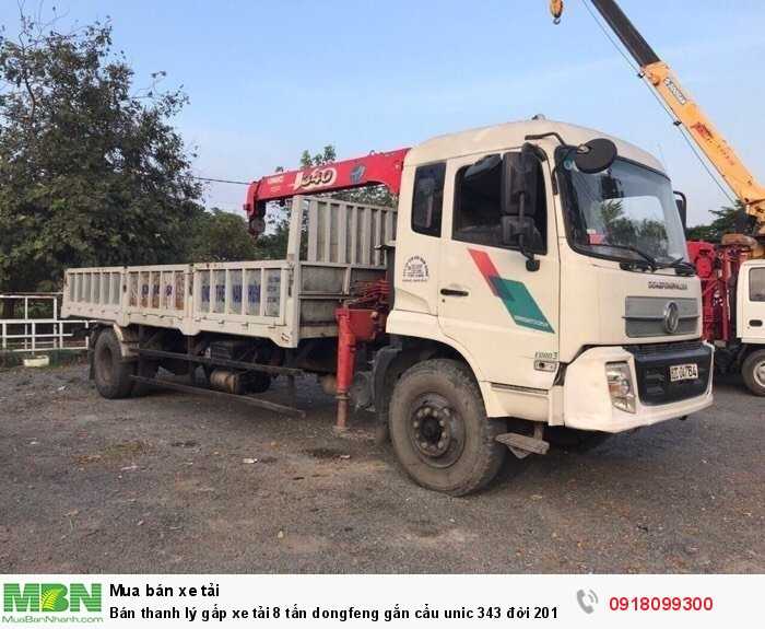 Bán thanh lý gấp xe tải 8 tấn dongfeng gắn cẩu unic 343 đời 2015
