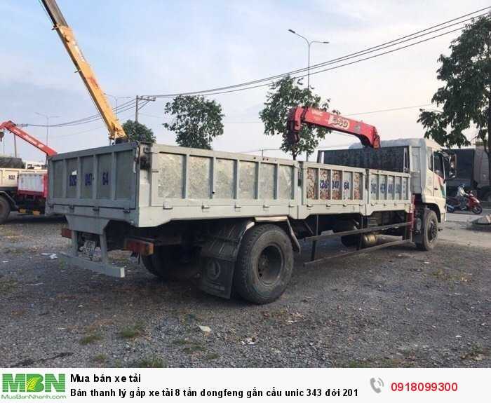 Bán thanh lý gấp xe tải 8 tấn dongfeng gắn cẩu unic 343 đời 2015