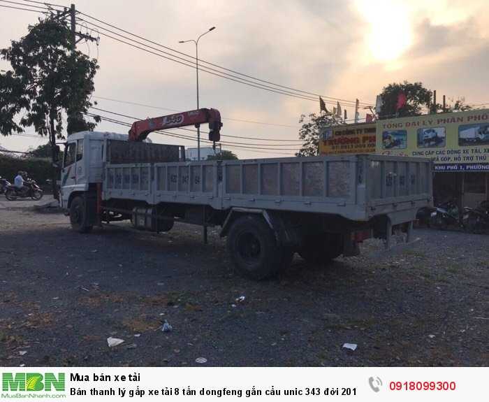 Bán thanh lý gấp xe tải 8 tấn dongfeng gắn cẩu unic 343 đời 2015