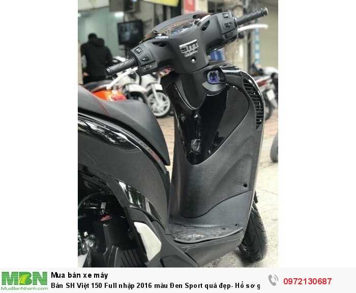 Bán SH Việt 150 Full nhập 2016 màu Đen Sport quá đẹp- Hồ sơ gốc cầm tay.