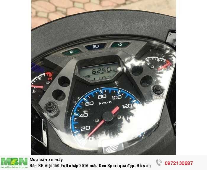 Bán SH Việt 150 Full nhập 2016 màu Đen Sport quá đẹp- Hồ sơ gốc cầm tay.
