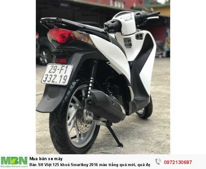 Bán SH Việt 125 khoá Smartkey 2016 màu trắng quá mới, quá đẹp.