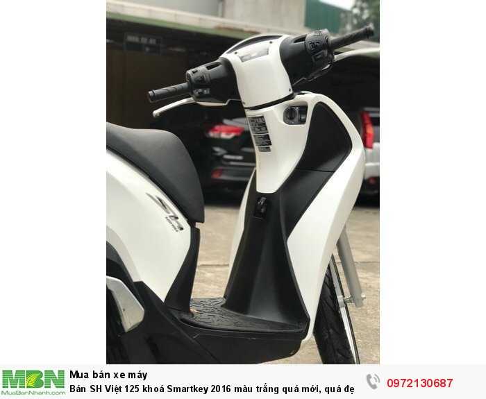 Bán SH Việt 125 khoá Smartkey 2016 màu trắng quá mới, quá đẹp.