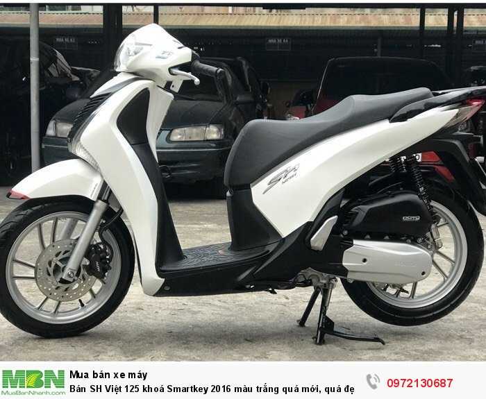 Bán SH Việt 125 khoá Smartkey 2016 màu trắng quá mới, quá đẹp.