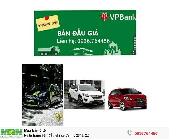 Ngân hàng bán đấu giá xe Camry 2016, 2.0