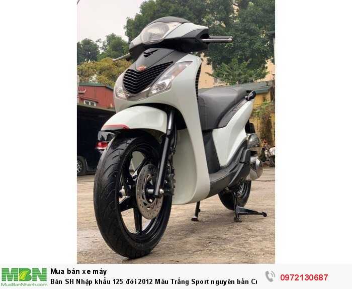 Bán SH Nhập khẩu 125 đời 2012 Màu Trắng Sport nguyên bản Cực CHẤT- Biển Hà Nội