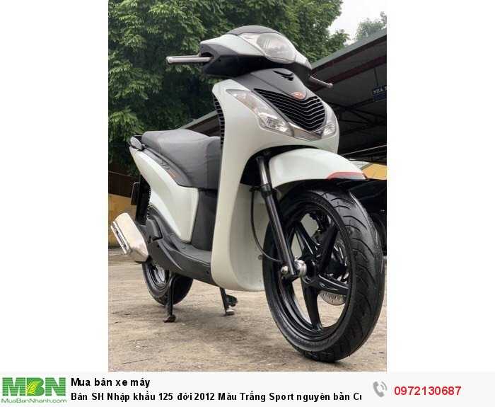 Bán SH Nhập khẩu 125 đời 2012 Màu Trắng Sport nguyên bản Cực CHẤT- Biển Hà Nội