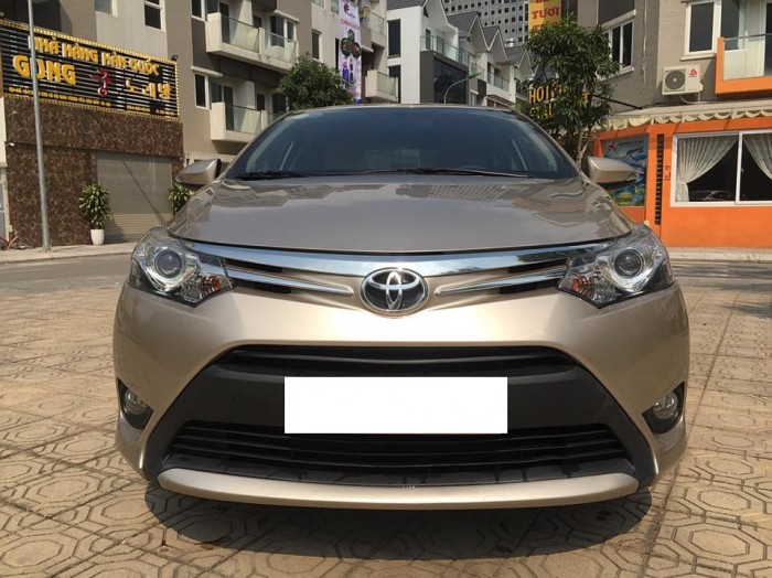 Bán xe Toyota Vios G tự động 2017 lăn bánh 2018 màu vàng cát