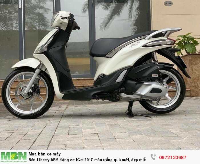 Bán Liberty ABS động cơ iGet 2017 màu trắng quá mới, đẹp miễn chê- Biển Hà Nội