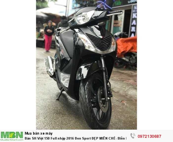Bán SH Việt 150 Full nhập 2016 Đen Sport ĐẸP MIỄN CHÊ- Biển Hà Nội.