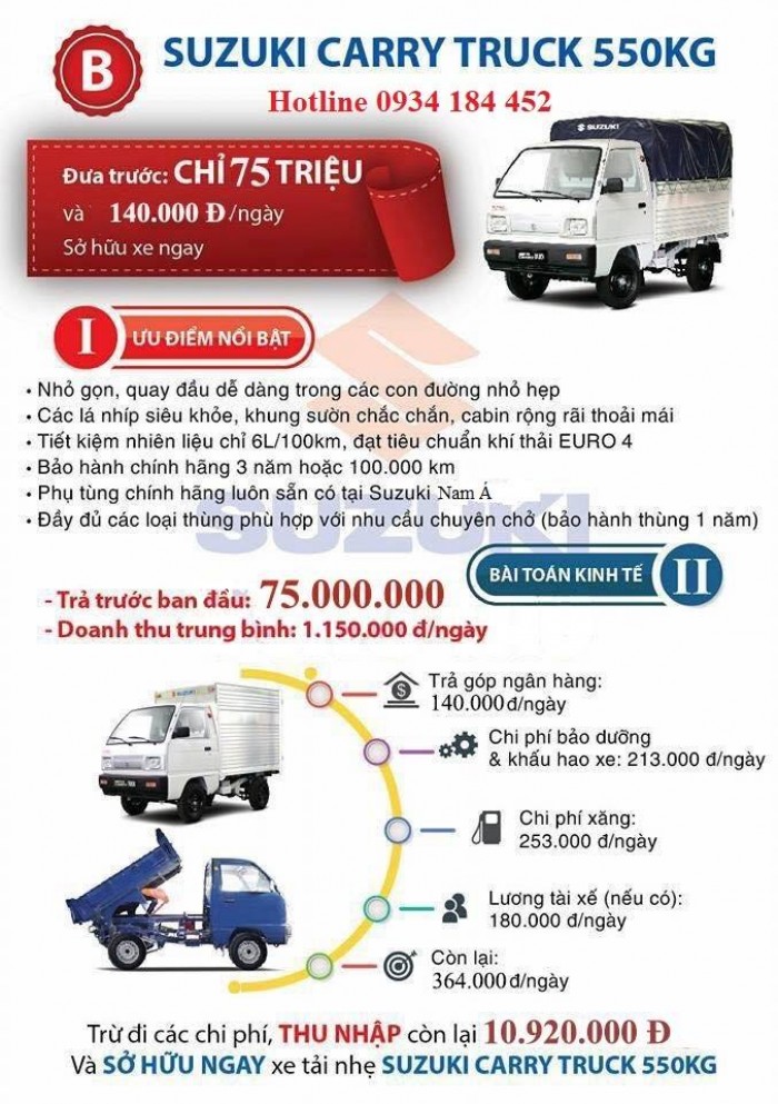 Suzuki Carry Truck Siêu Bền – Siêu Tiết Kiệm – Siêu Tải
