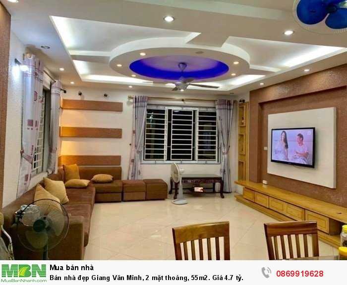 Bán nhà đẹp Giang Văn Minh, 2 mặt thoáng, 55m2.