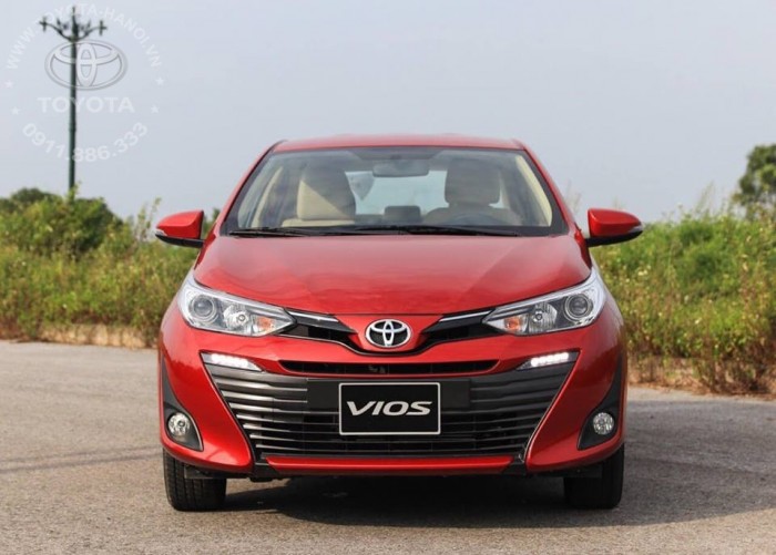 Bán Toyota Vios 1.5G màu đỏ, xe giao ngay, giá Tốt nhất Miền Bắc, Hỗ trợ trả góp 80%