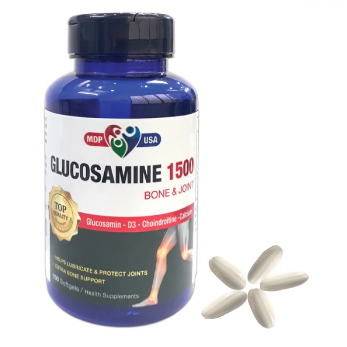 Glucosamine 1500 - Softgels - Tăng dịch khớp, phục hồi, tái tạo mô sụn0