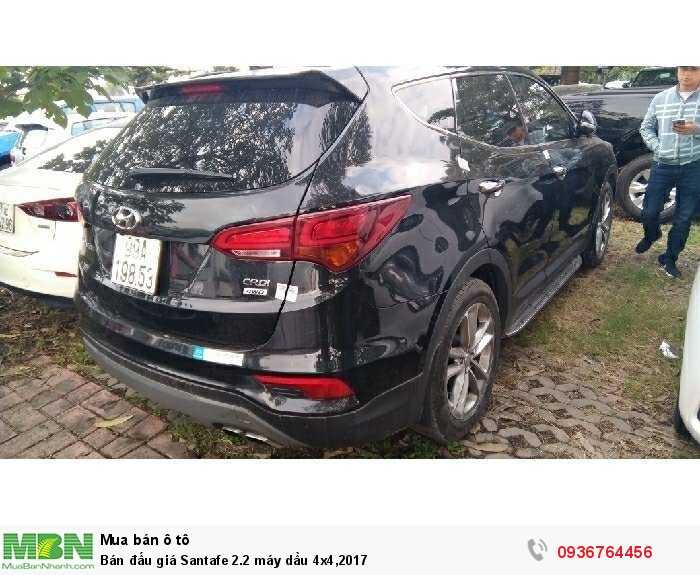 Bán đấu giá Santafe 2.2 máy dầu 4x4,2017