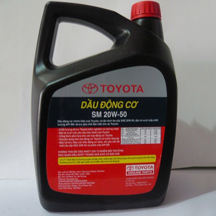 Dầu Nhớt Động Cơ Toyota 20w50 4Lít