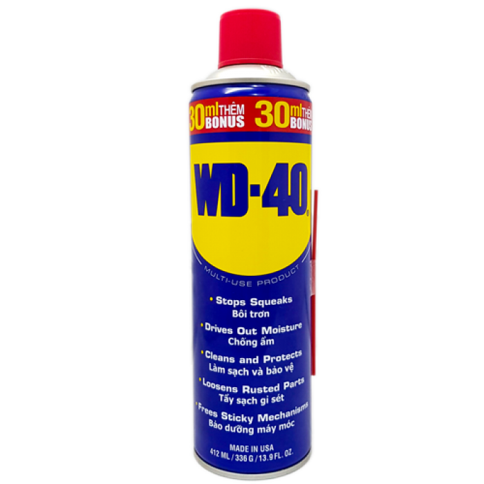 Chai xịt chống rỉ sét, bôi trơn bảo dưỡng WD-40 412ml USA